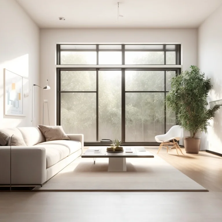 AI air conditioner unit in modern living room